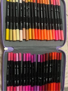 Dual-Tip Marker Set - Assorted Warm & Pink Tones